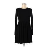 PUBLIK Casual Dress - Fit & Flare: Black Solid Dresses - Women's Size Medium