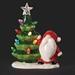 Roman 80795 - 7"H LED VINTAGE TREE W/ GNOME Christmas Figurine Decorations