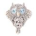 Brilliant Owl,'Artisan Crafted Blue Topaz Ring'