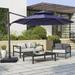 VredHom 11.5 Ft Round Cantilever Patio Umbrella with Cross Base