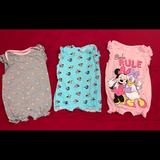 Disney Other | 3 Used Disney Minnie Mouse Rompers. Size 24 Months. | Color: Blue/Pink | Size: 24 Months