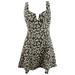 Free People Dresses | Free People Women's Chrissy Animal Print Mini Dress - Black Combo | Color: Black | Size: Various