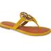 Tory Burch Shoes | Nib Tory Burch Metal Miller Suede Leather Thong Sandal Gold Finch Yellow Us 6 | Color: Gold/Yellow | Size: 6
