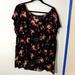 Torrid Tops | Black Floral Summertime Blouse By Torrid | Color: Black/Red | Size: 3x