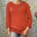Anthropologie Sweaters | Anthropologie Field And Flower Open Knit Red Orange 3/4 Sleeve Sweater | Color: Orange/Red | Size: S