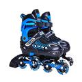 Adjustable Size Inline Skates Roller Skates with LED Flashing Wheels Roller Blades for Adults and Children Beginners Girls and Boys,Blue,Large size L(UK:4.5-7.5)