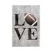 East Urban Home Love Football by Susan Ball - Wrapped Canvas Photograph Print Canvas | 12 H x 8 W x 0.75 D in | Wayfair