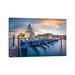 East Urban Home Gondolas in Front of Santa Maria Della Salute by Jan Becke - Wrapped Canvas Photograph Print Metal | 40 H x 60 W x 1.5 D in | Wayfair