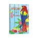 East Urban Home Parrot Party II by Andi Metz - Wrapped Canvas Painting Canvas in Green | 12 H x 8 W x 0.75 D in | Wayfair