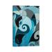 East Urban Home Splash Pony Gray by Barbara Rush - Wrapped Canvas Painting Canvas in Black/Blue/Green | 18 H x 12 W x 1.5 D in | Wayfair