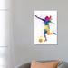 East Urban Home Woman Soccer Player 07 in Watercolor 2 by Paul Rommer - Wrapped Canvas Painting Print Canvas | 26 H x 18 W x 1.5 D in | Wayfair