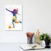 East Urban Home Woman Soccer Player 07 in Watercolor 2 by Paul Rommer - Wrapped Canvas Painting Print Canvas | 12 H x 8 W x 0.75 D in | Wayfair