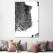 East Urban Home San Francisco Black & White by Planos Urbanos - Wrapped Canvas Graphic Art Metal in Green | 60 H x 40 W x 1.5 D in | Wayfair