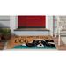 White 36 x 24 x 0.6 in Area Rug - East Urban Home Latoyna Manne Natura Love & A Dog Outdoor Mat Natural Jute & Sisal | Wayfair