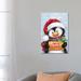 East Urban Home Penguin w/ Handwriting by Makiko - Wrapped Canvas Painting Canvas | 26 H x 18 W x 1.5 D in | Wayfair