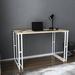 Latitude Run® Kane Desk Wood/Metal in Brown/Gray | 29.5 H x 47.2 W x 23.6 D in | Wayfair DA0237D43A5A4729A254654567B89D22