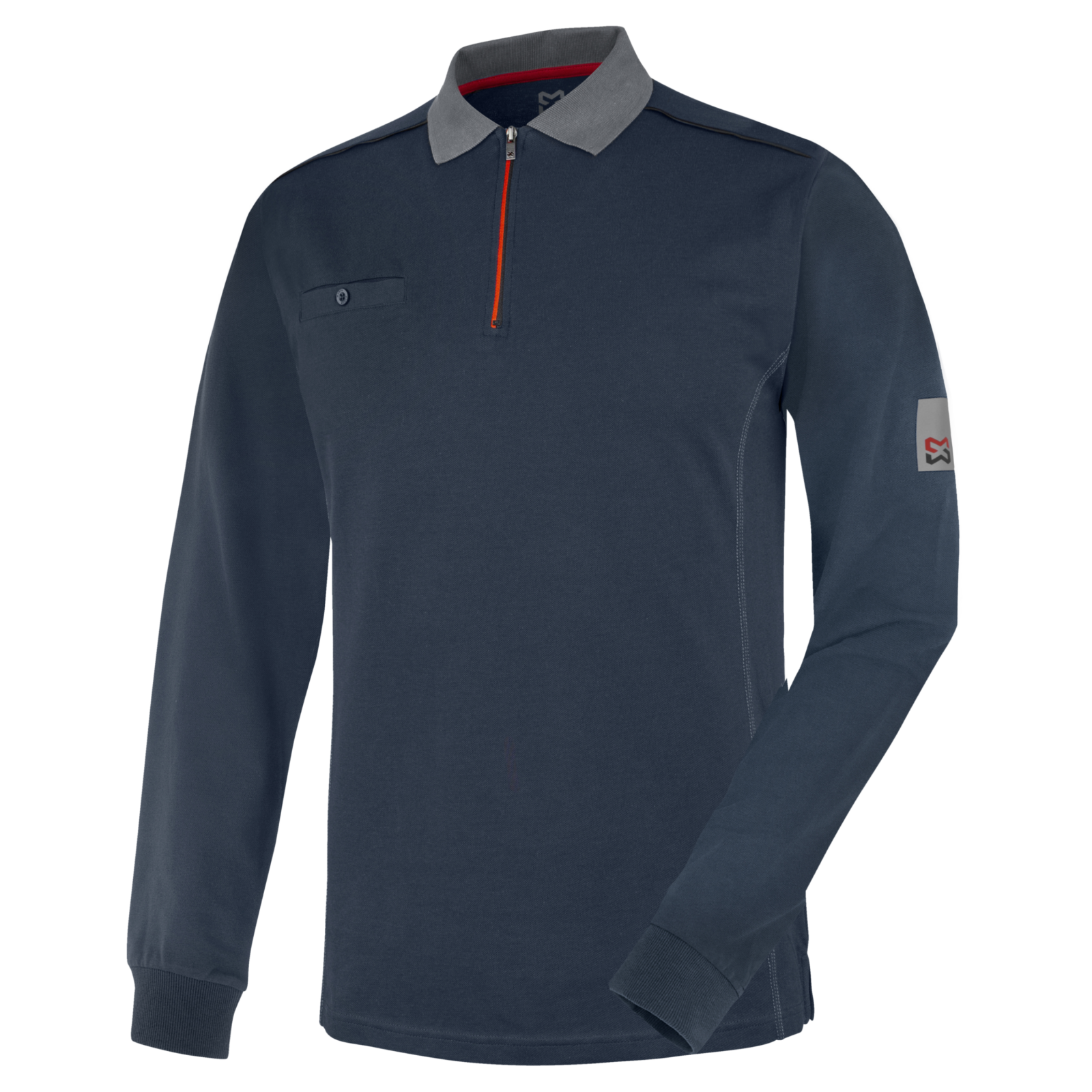 Polo de travail à manches longues Stretch X bleu Würth MODYF marine