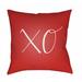 Gayaman 20"H x 20"W Modern Pillow plush Poppy Red/White Tonal/Garnet/Dusty Pink/Tan/Dark Coral/Off White/Dark Brown Outdoor Throw Pillow - Hauteloom