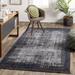Trai 4'11" x 7' Modern Contemporary Bohemian Abstract Charcoal/Navy/Pale Blue Area Rug - Hauteloom