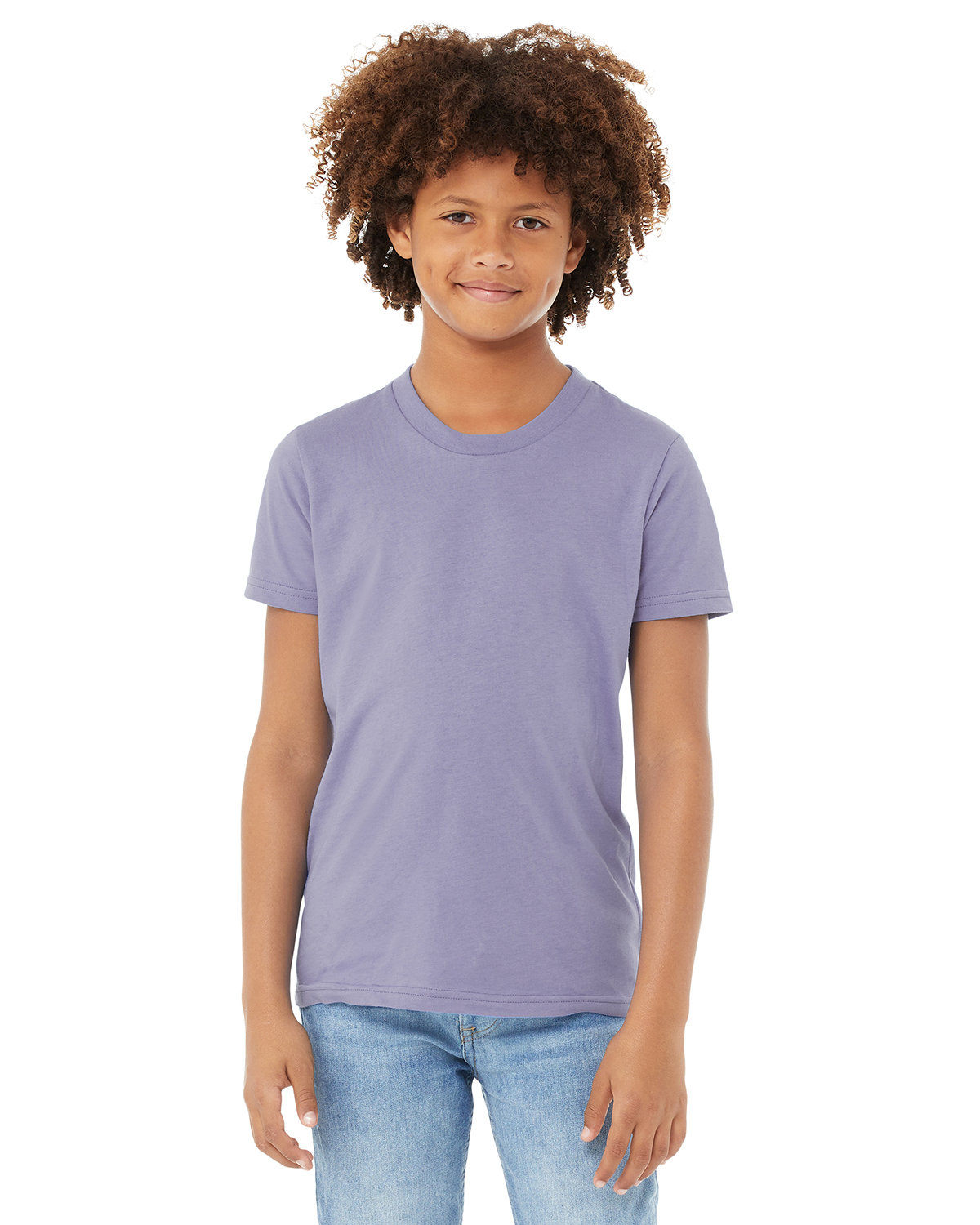 Bella + Canvas 3001Y Youth Jersey Top in Dark Lavender size XL | Cotton 3001YCVC, 3001YCV, BC3001YCVC, B3001Y, BC3001Y