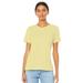 Bella + Canvas 6400CVC Women's Relaxed Heather CVC Short-Sleeve T-Shirt in Frnch Vanlla size Large | Ringspun Cotton B6400CVC