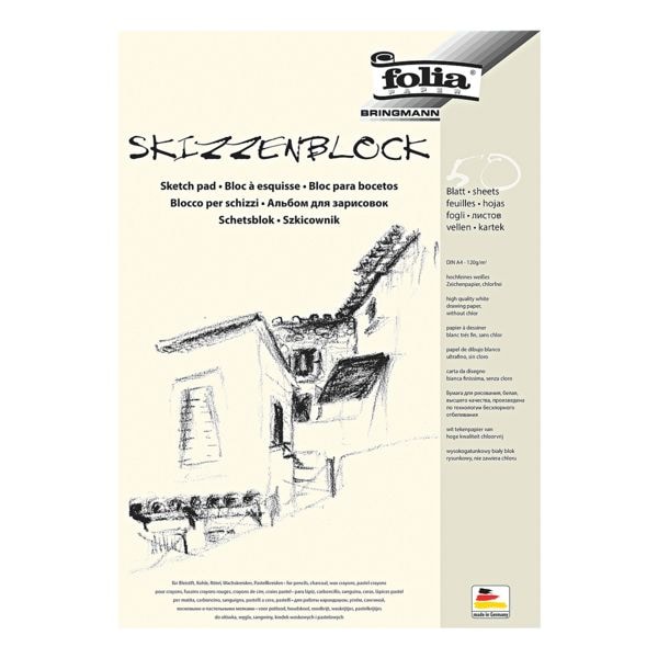 folia Skizzenblock A4 50 Blatt 120 g/m² weiß, 21x29.7 cm Image