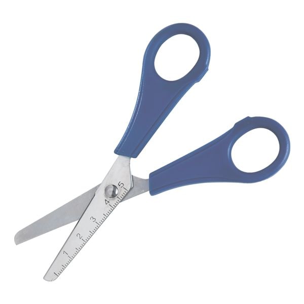 folia Bastelschere 13,5 cm - runde Spitze blau Image