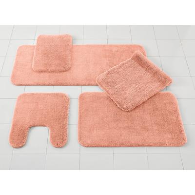 Wide Width The Elegance Bath Rug Collection - Bath Rug by BrylaneHome in Coral (Size 20