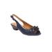 Wide Width Women's The Rider Slingback by Comfortview in Navy (Size 13 W)