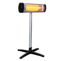 Castle Heaters 3KW Electric Infrared Patio Heater - Outdoor Heater for Garden - Indoor Heater for Workshop and Garage - Free Standing with Remote Control 24 Hour Timer - 3 Heat Settings (IP34 rated)