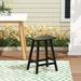 Rosalind Wheeler Waretown Patio Bar Stool Plastic in Black | 24 H x 19 W x 15.5 D in | Wayfair BCF7444DB64A4B05A4DE22FE383DAF17