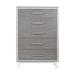 Red Barrel Studio® Cowell 5 Drawer 38" W Solid Wood Chest Wood in Brown/Gray/White | 56 H x 38 W x 18 D in | Wayfair