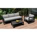AllModern Smith 3-Piece Sofa Seating Group w/ Sunbrella Cushions Metal in Gray/Black | 33 H x 84.25 W x 32 D in | Outdoor Furniture | Wayfair