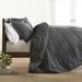 Ebern Designs Fill Power All Season Polyester Down Alternative Comforter Polyester in Gray | 92 H x 92 W x 1.5 D in | Wayfair