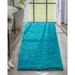 Blue/Green 31 x 1.8 in Area Rug - Well Woven kids Emerson Modern Solid Teal Textured Shag Rug Polypropylene | 31 W x 1.8 D in | Wayfair ELL-16-2L