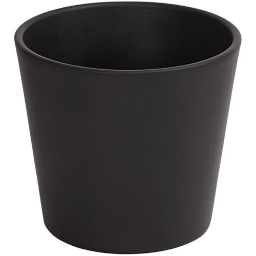 Dehner – bertopf, ø 39 cm, Höhe 33 cm, Keramik, glasiert, dunkelgrau