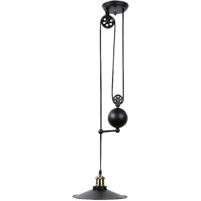 Barcelona Led - Industrielle Hängeleuchte Flaschenzug 'clock work'. Image