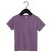 Bella + Canvas 3001T Toddler Jersey Short-Sleeve T-Shirt in Heather Team Purple size 3 | Cotton B3001T