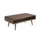 Table basse effet bois noyer