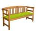 vidaXL Patio Bench with Cushion 61.8'' Solid Acacia Wood - 61.8'' x 17.7'' x 32.5''