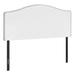 63" Upholstered White Leather-Look Headboard for Queen-Size Bed - queen