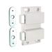 Double Magnetic Touch Press Catch Latch Plastic White for Cabinet Door Shutter - Double 1pcs