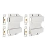 Double Magnetic Touch Catch Latch Long Stroke ABS For Large Door 2Pcs - Double White-2pcs