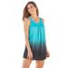 Plus Size Women's Two-Piece Ombré Swim Dress by Swim 365 in Baia Ombre (Size 24)