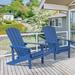 Rosecliff Heights Lall Adirondack Chair Plastic/Resin in Blue | 36.6 H x 29.1 W x 33.9 D in | Wayfair D80632F465294286BB3007ACCC97D446