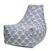 Orren Ellis Varberg Outdoor Bean Bag Patio Chair Wicker/Rattan in Gray/Indigo | 28 H x 30 W x 36 D in | Wayfair F98823BAD5F447EBAB4B1F4AA1522AA7