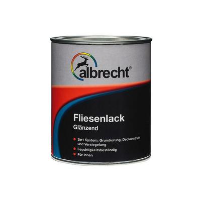 Fliesenlack weiß 750 ml glänzend Lack Wandfliesen Innen - Albrecht Image
