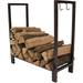 Sunnydaze Log Rack 30" Steel with Bronze Finish Indoor-Outdoor Firewood Storage - Bronze|Bronze