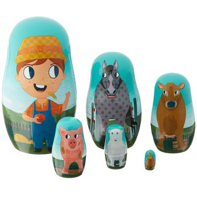 Barnyard Nesting Doll - Multi-Color - 5x2.75x2.75 in.