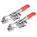 396lbs Adjustable Latch Stainless Steel U Bolt Quick Release Toggle Clamp 2 Pcs - Silver Tone,Red